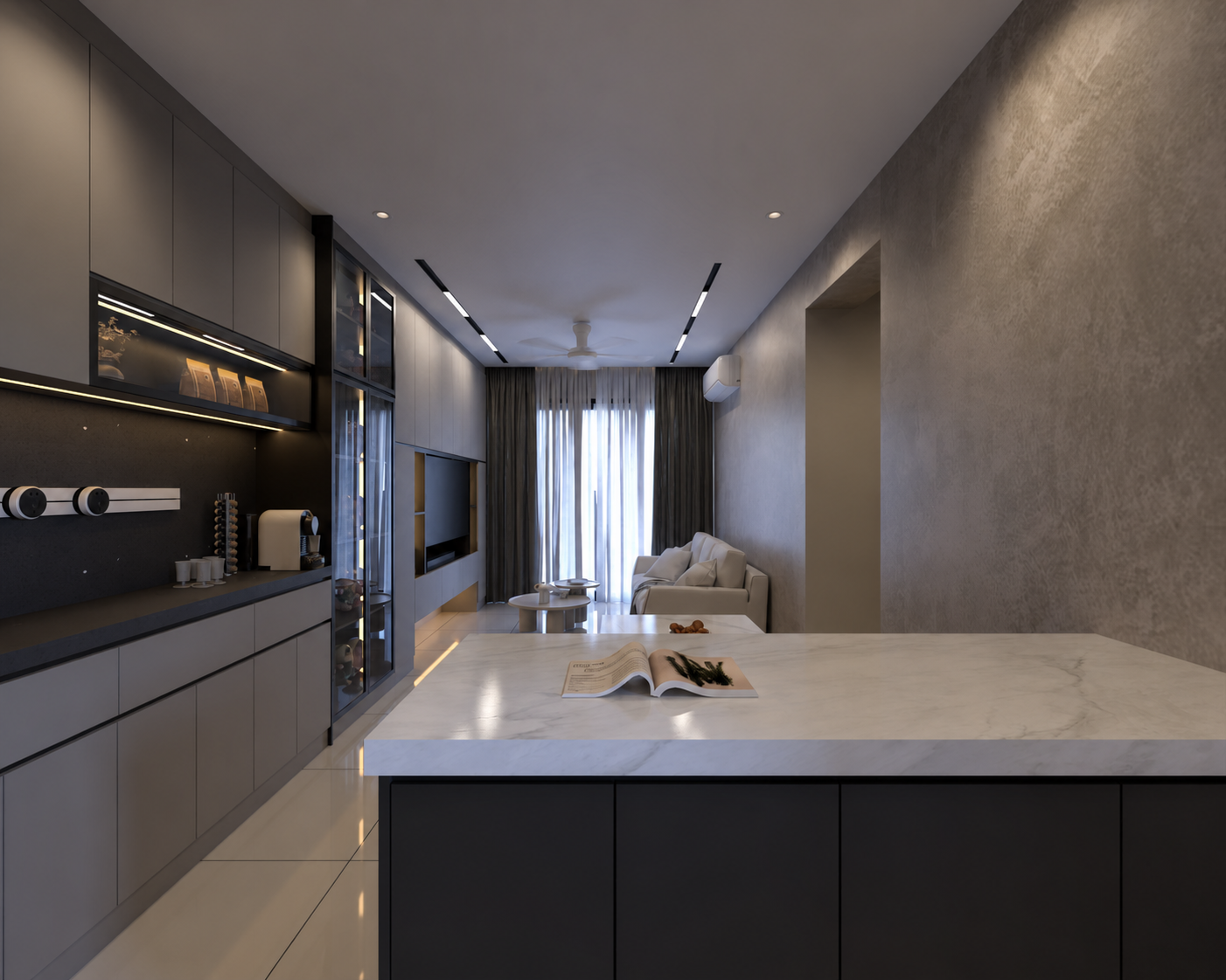 Baron Residence living room interior design